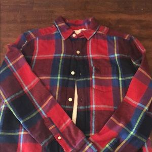 Flannel button down with fur in the inside